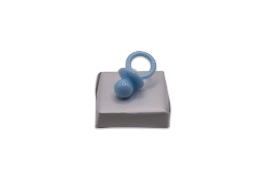 Solid Blue Mini Pacifier - Decorated Chocolate