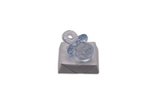 Large Acrylic Light Blue Pacifier - Decorated Chocolate