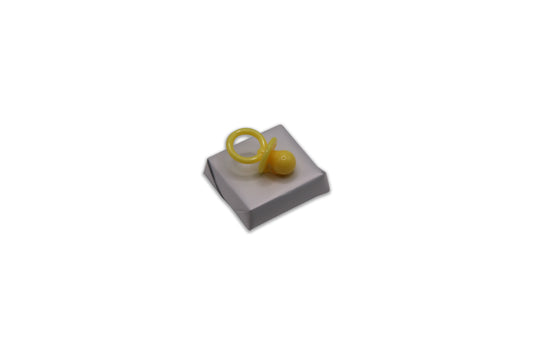 Solid Yellow Mini Pacifier - Decorated Chocolate