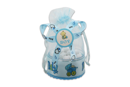 Baby Boy- White Sixlets Chocolate - Decorated Toy Favor