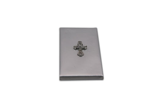 Silver Traditional Cross with Diamonds - Christening Decorated Chocolate Favor